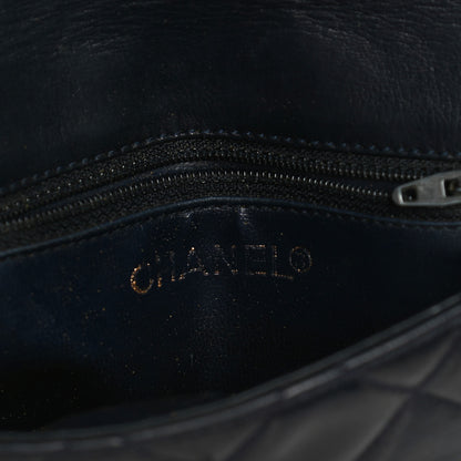 Chanel Lambskin Quilted Flap Waist Belt Bag 70 28 Navy 6 of 12