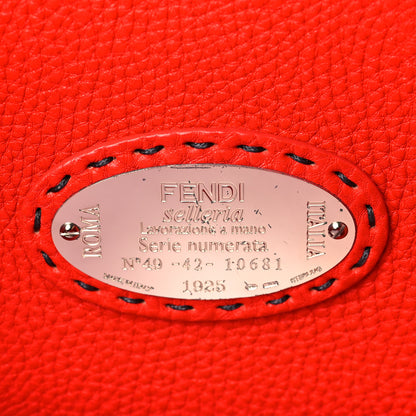 Fendi Cuoio Romano Selleria Bi-Color Carla Shopping Tote Asfalto Papavero 6 of 9