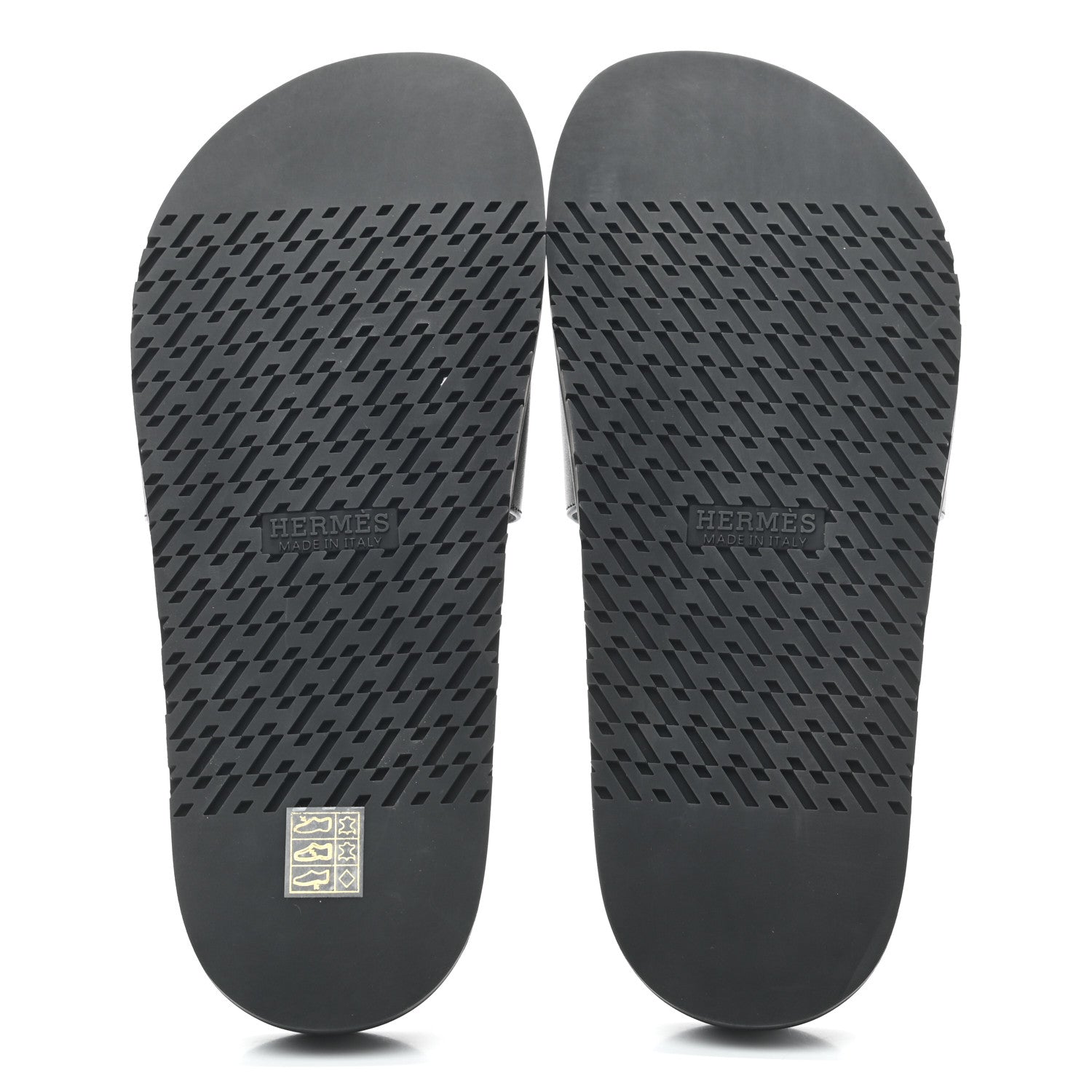 Hermes Calfskin Mens Biarritz Sandals 43 Black 5 of 7