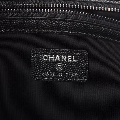 Chanel Iridescent Caviar Quilted Large Cosmetic Case Black 6 of 8