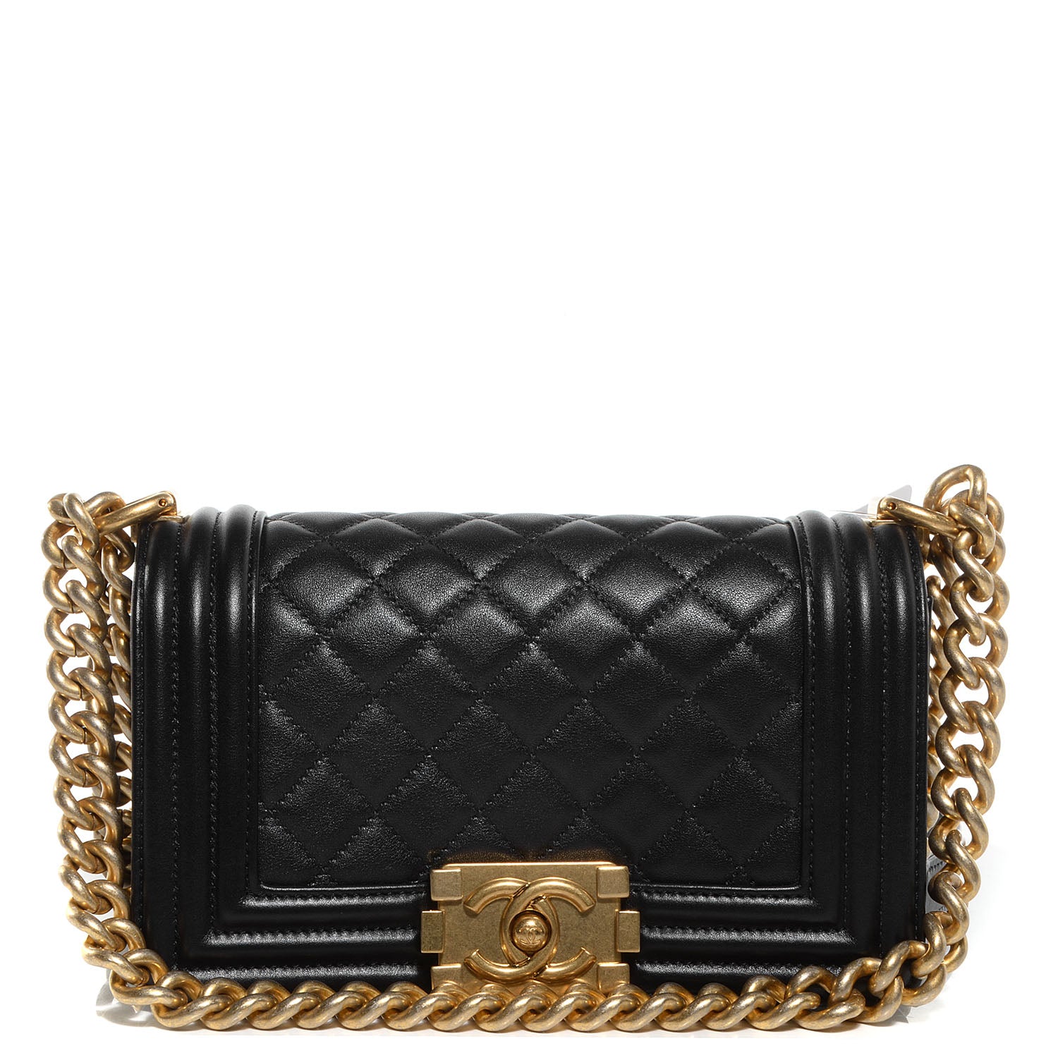 Chanel Lambskin Quilted Small Boy Flap Black 1 of 9