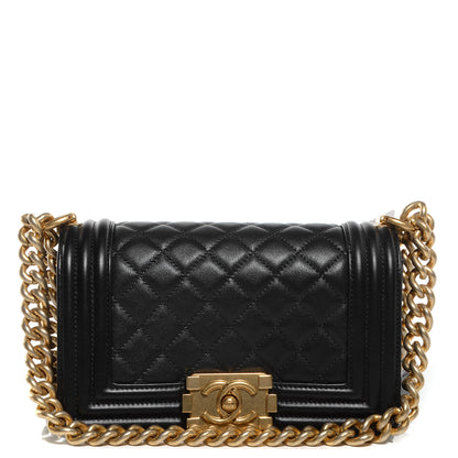 Chanel Lambskin Quilted Small Boy Flap Black 1 of 9