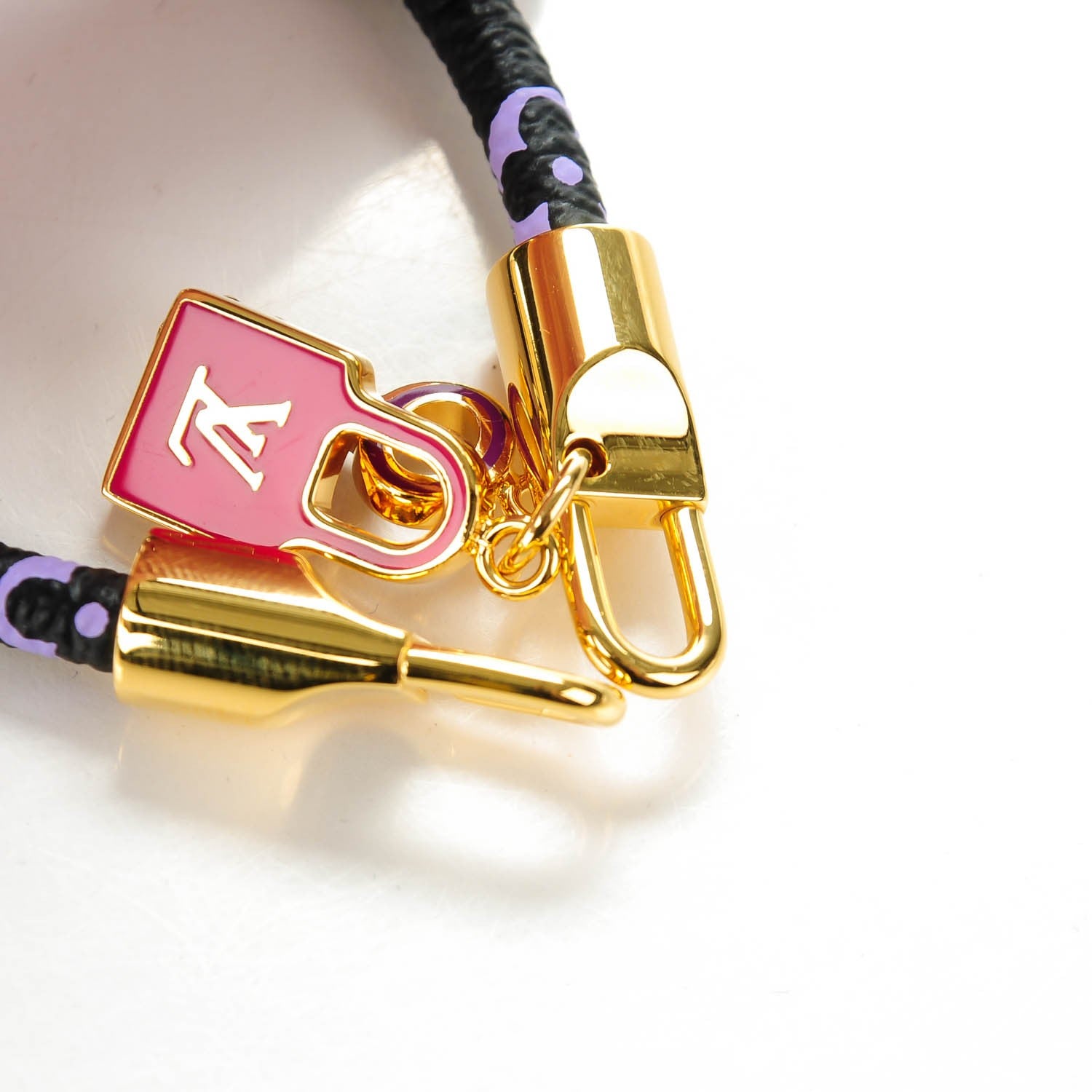 Louis Vuitton Monogram Multicolor Luck It Bracelet 17 Black 6 of 8