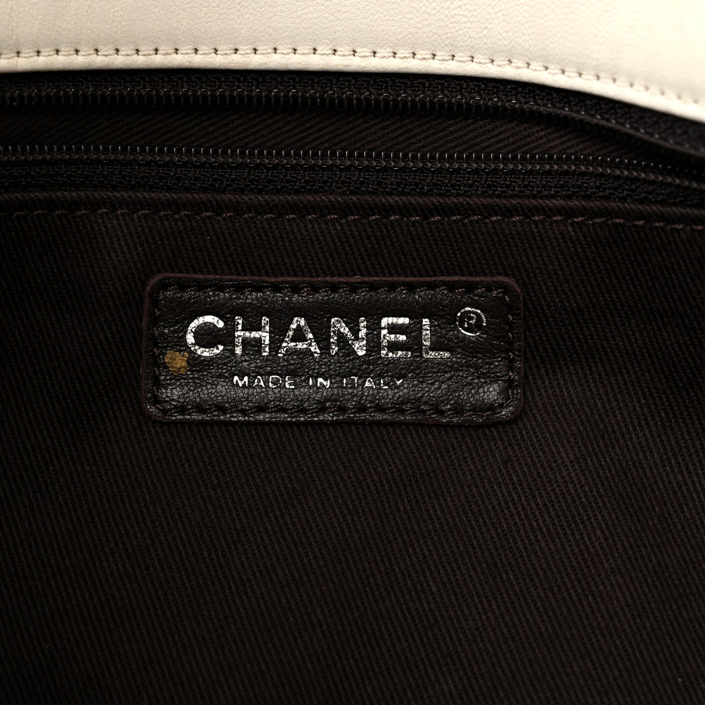 Lambskin Quilted Country Club Tote White Black