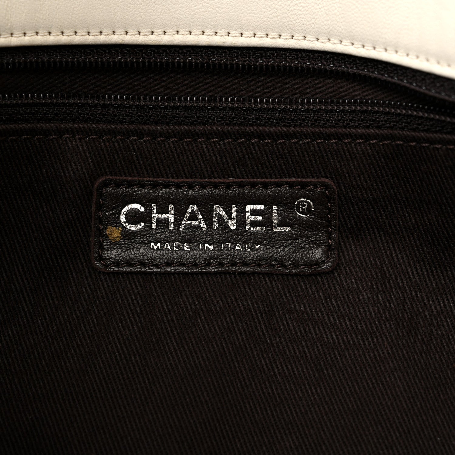Chanel Lambskin Quilted Country Club Tote White Black 6 of 15