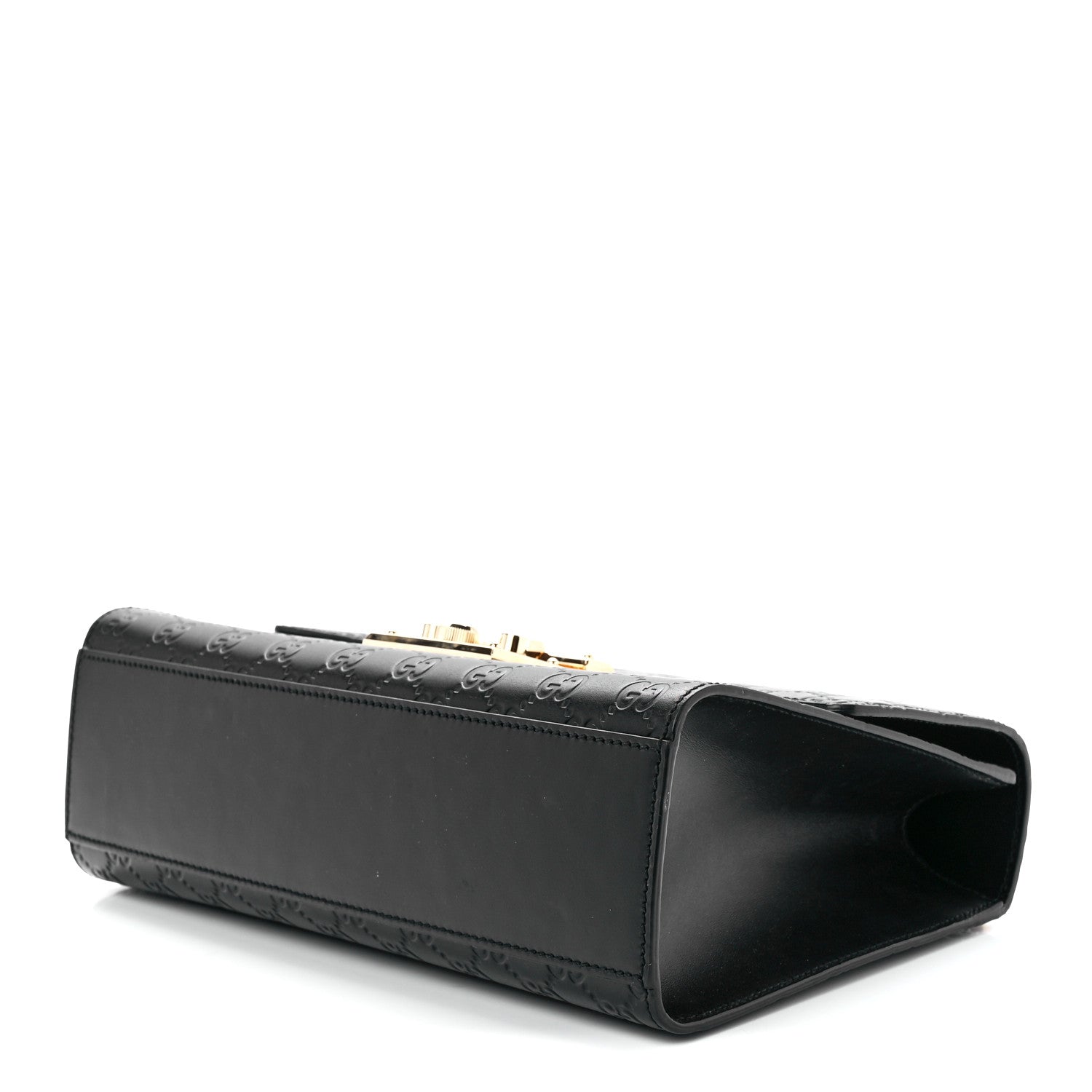 Gucci Guccissima Medium Padlock Shoulder Bag Black 11 of 13