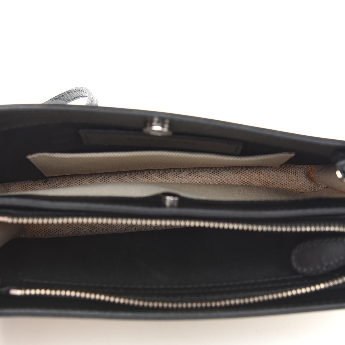Cotton Canvas Pochette Crossbody Bag Black