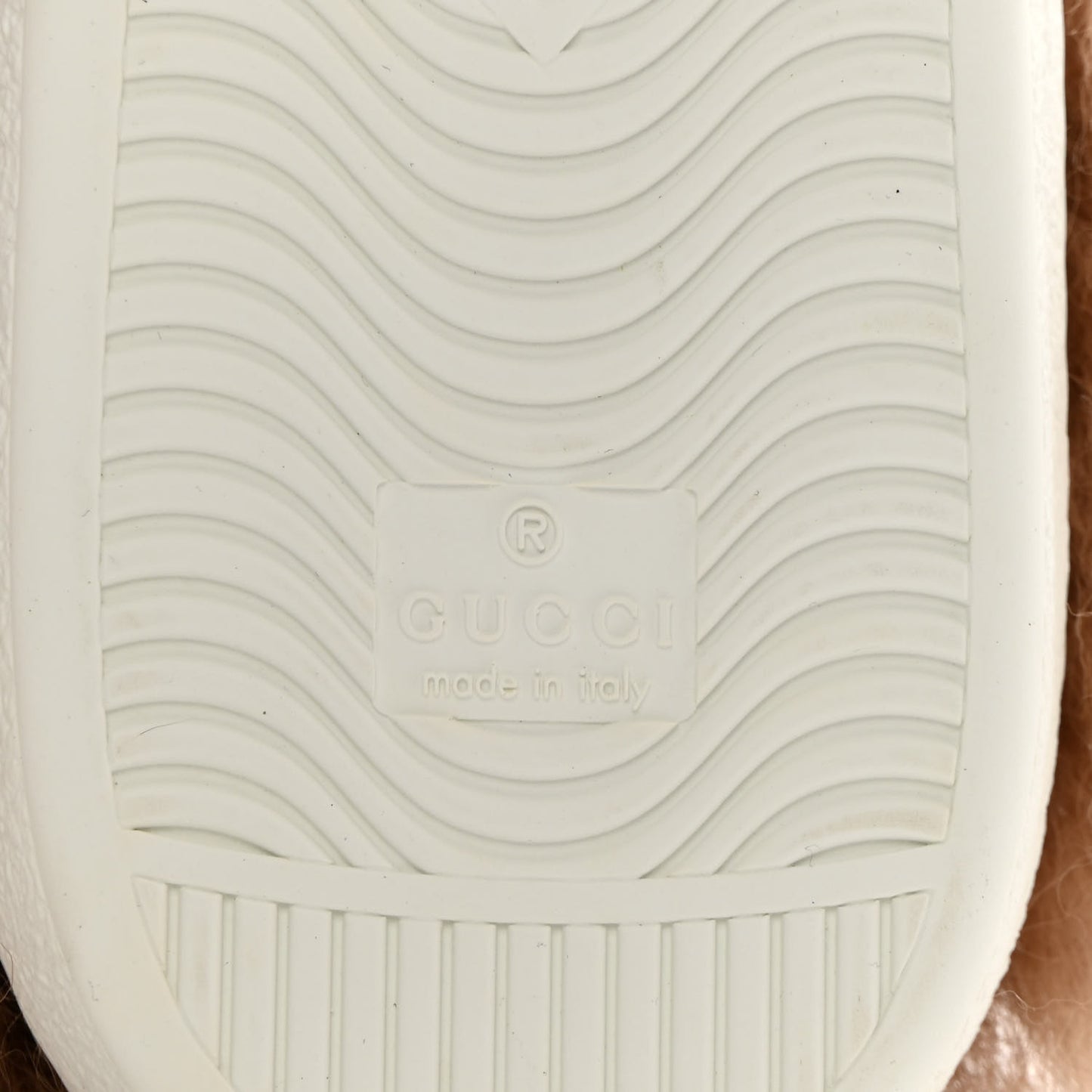 Calfskin Wool Web Bee Embroidered Mens Ace Sneakers 8.5 White