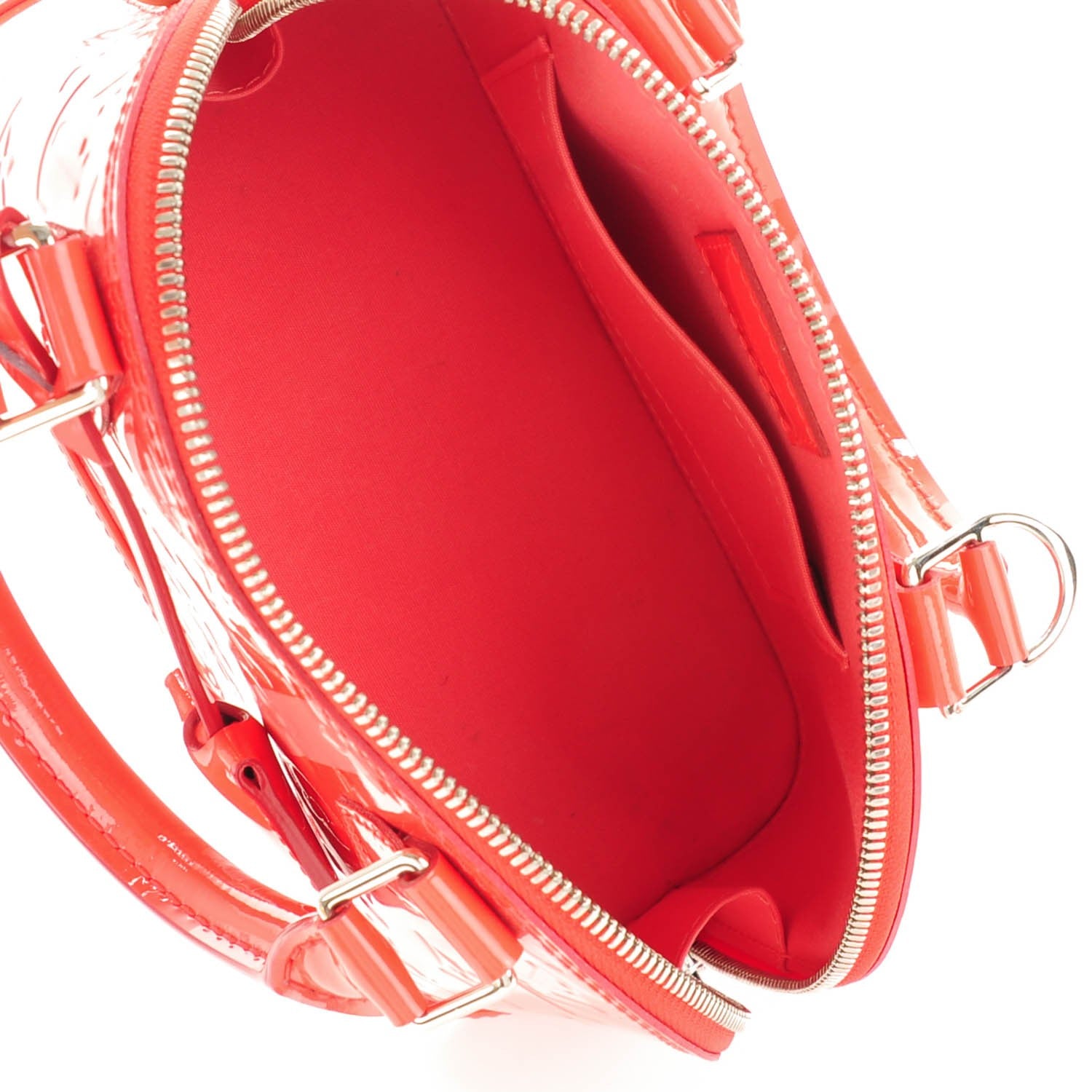 Louis Vuitton Vernis Rayures Alma BB Poppy 5 of 6