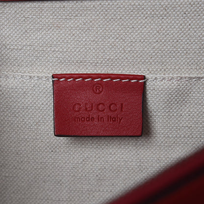 Gucci Moon Calfskin Web Large Dionysus Bamboo Top Handle Bag Hibiscus Red 8 of 11
