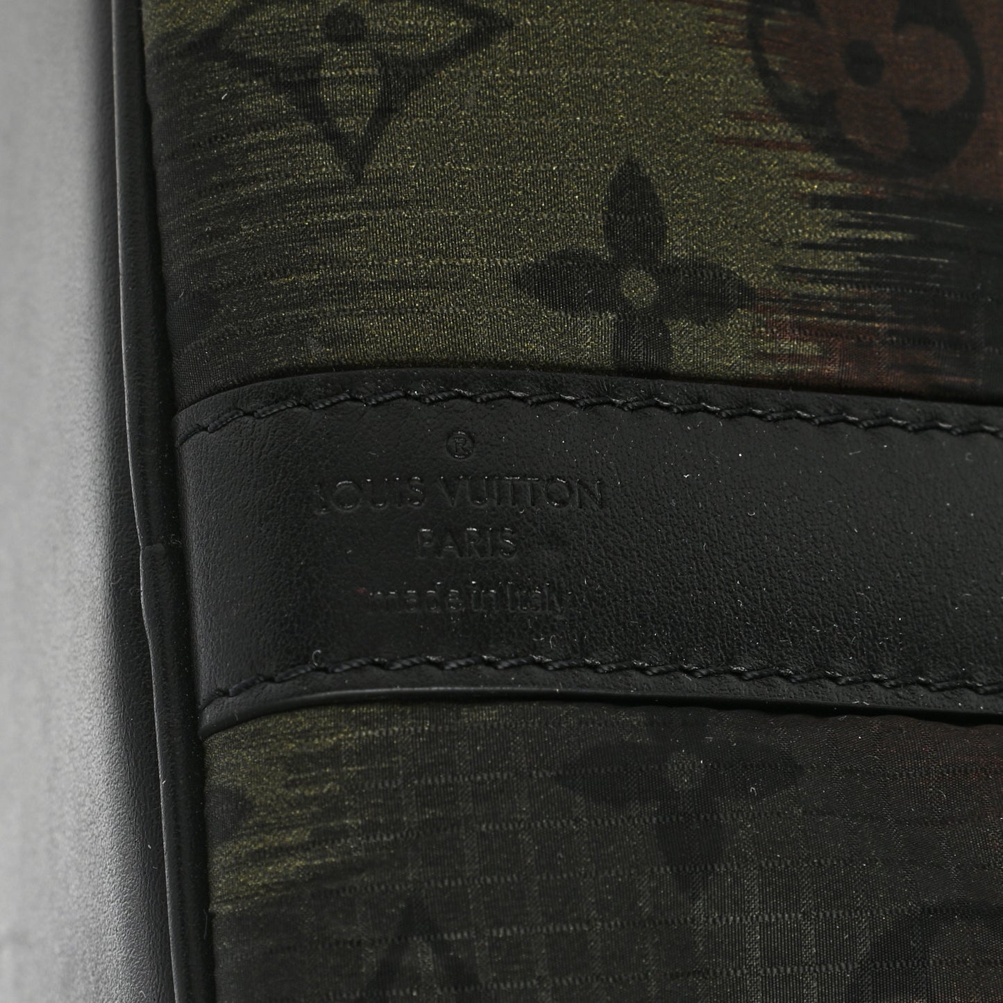 Nylon Monogram Camouflage Keepall Bandouliere 50 Kaki