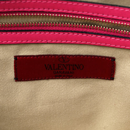 Valentino Garavani Vitello Rockstud Dome Shopper Pop Fuxia 6 of 10