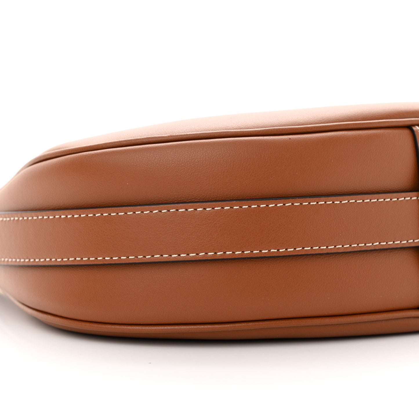 Smooth Calfskin Medium Strap Ava Shoulder Bag Tan
