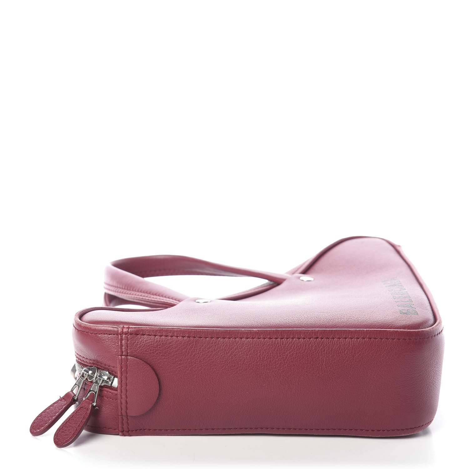 Balenciaga Shiny Day Calfskin XS Triangle Chain Duffle Rouge Grenat 4 of 6