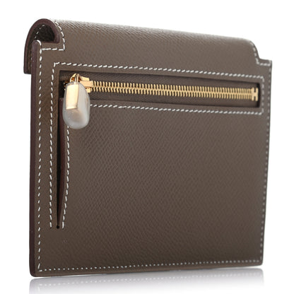 Hermes Epsom Kelly Pocket Compact Wallet Etoupe 3 of 7