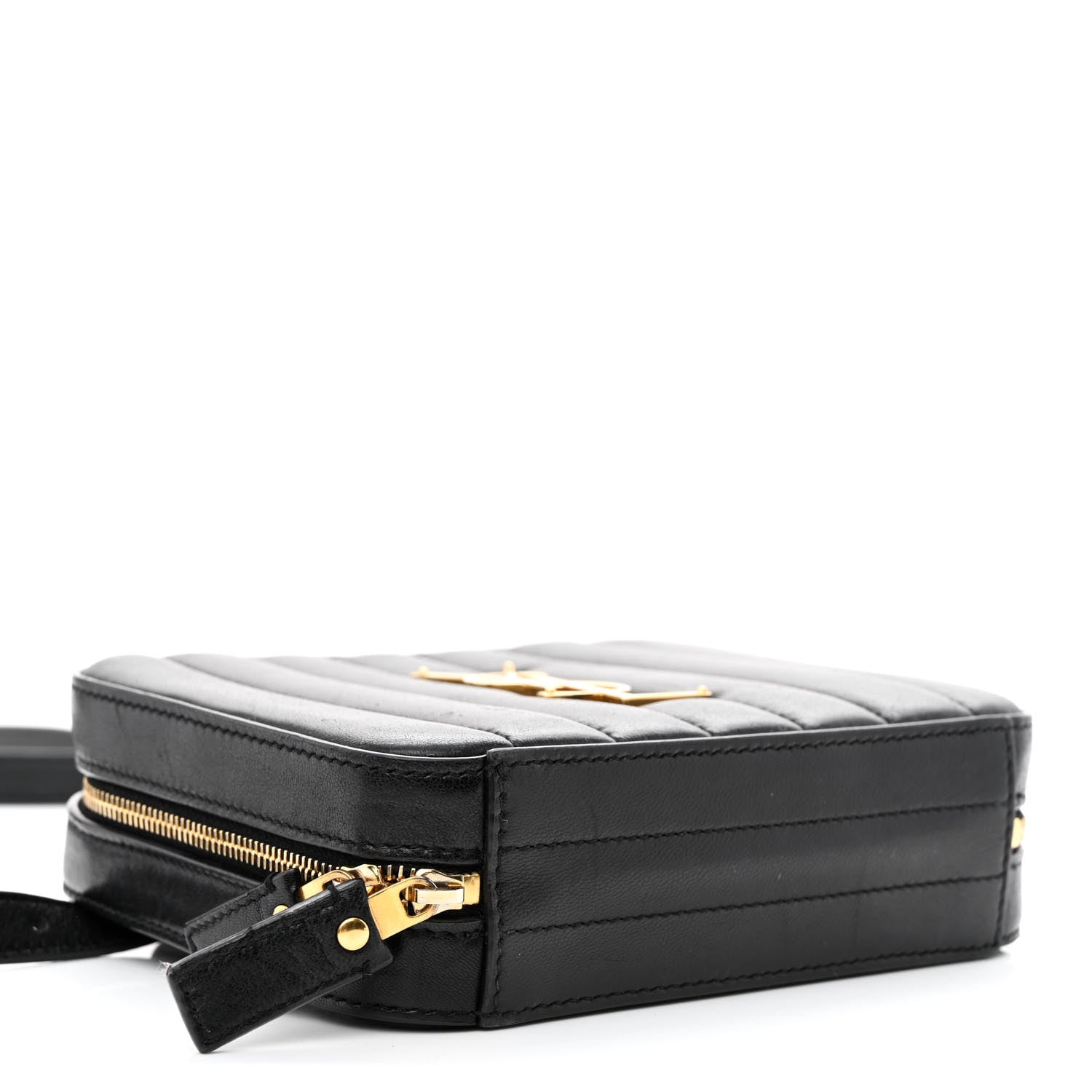 Saint Laurent Lambskin Matelasse Vicky Monogram Belt Bag Black 4 of 13