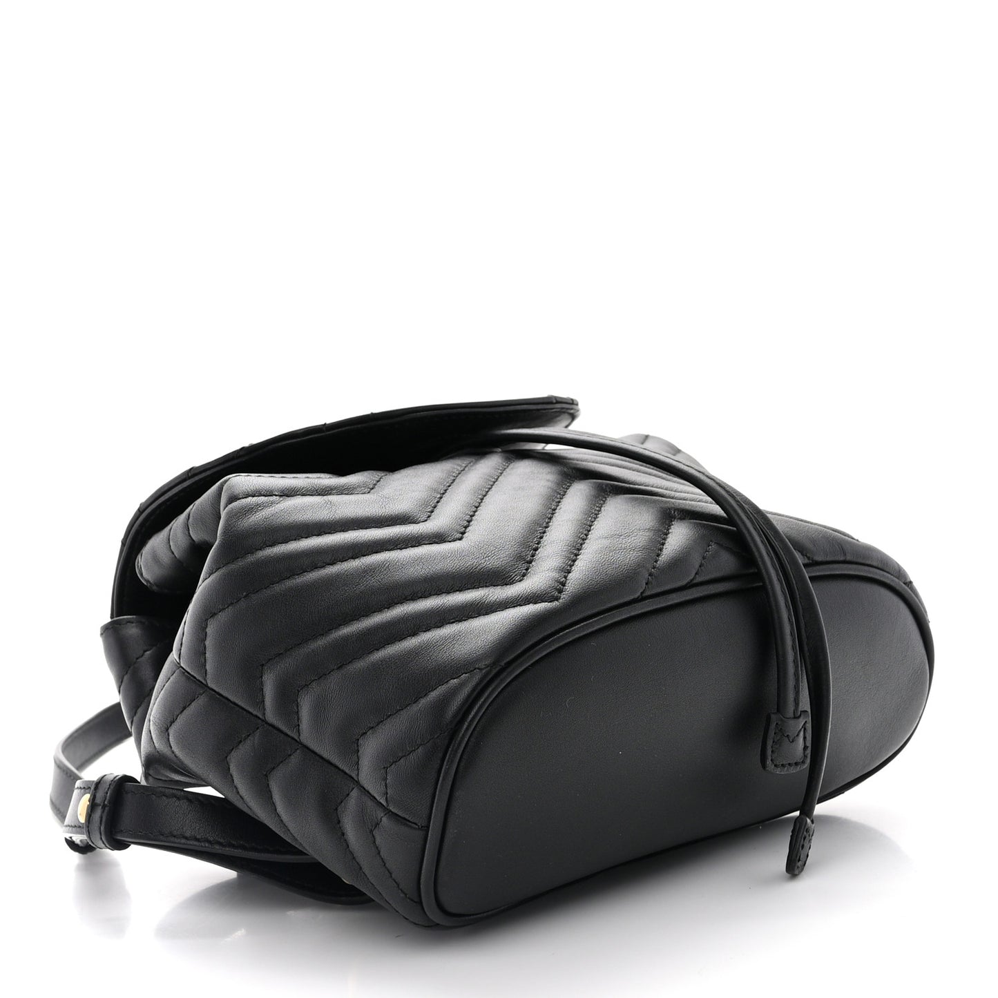 Calfskin Matelasse GG Marmont Flap Backpack Black