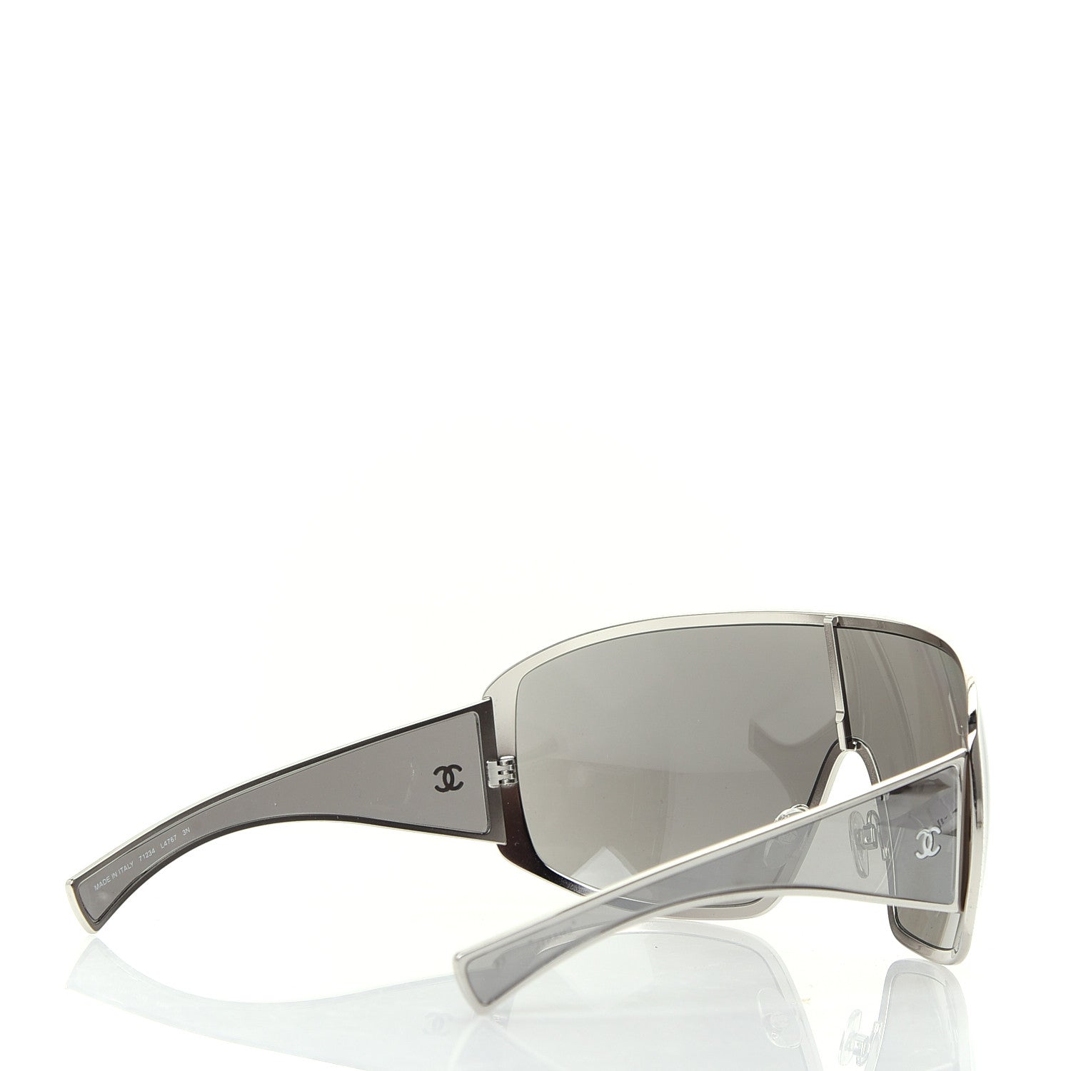 Chanel Shield Runway Sunglasses 71234 Silver 4 of 8
