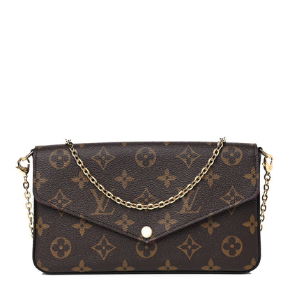 Louis Vuitton Monogram Pochette Felicie Chain Wallet Fuchsia 1 of 13