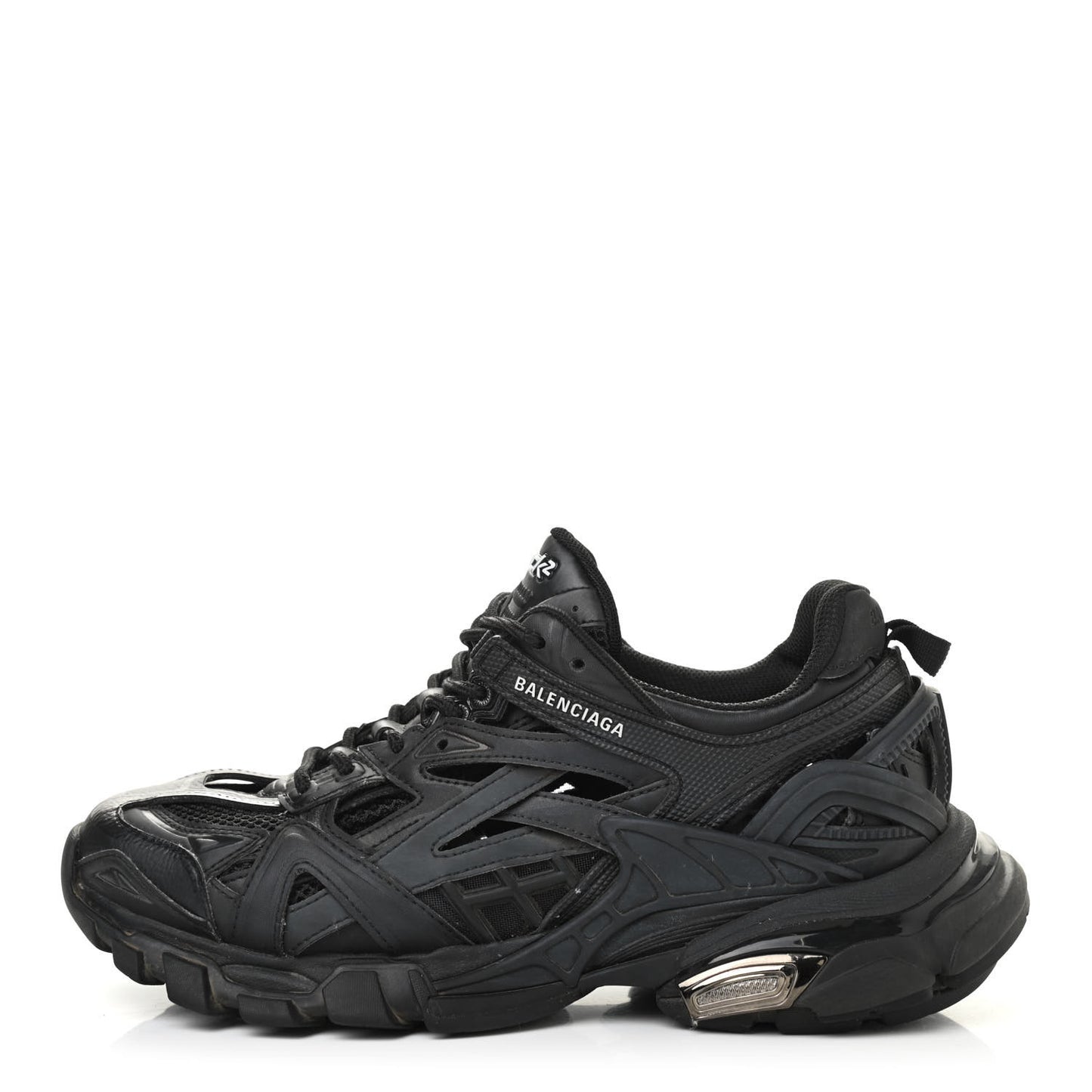 Rubber Mesh Womens Track.2 Open Sneakers 39 Black
