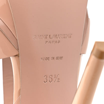 Saint Laurent Patent Tribute 105 Platform Sandals 36.5 Pale Pink 6 of 12