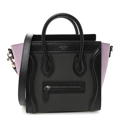 Celine Baby Grained Calfskin Nubuck Tri-color Nano Luggage Anthracite 1 of 12