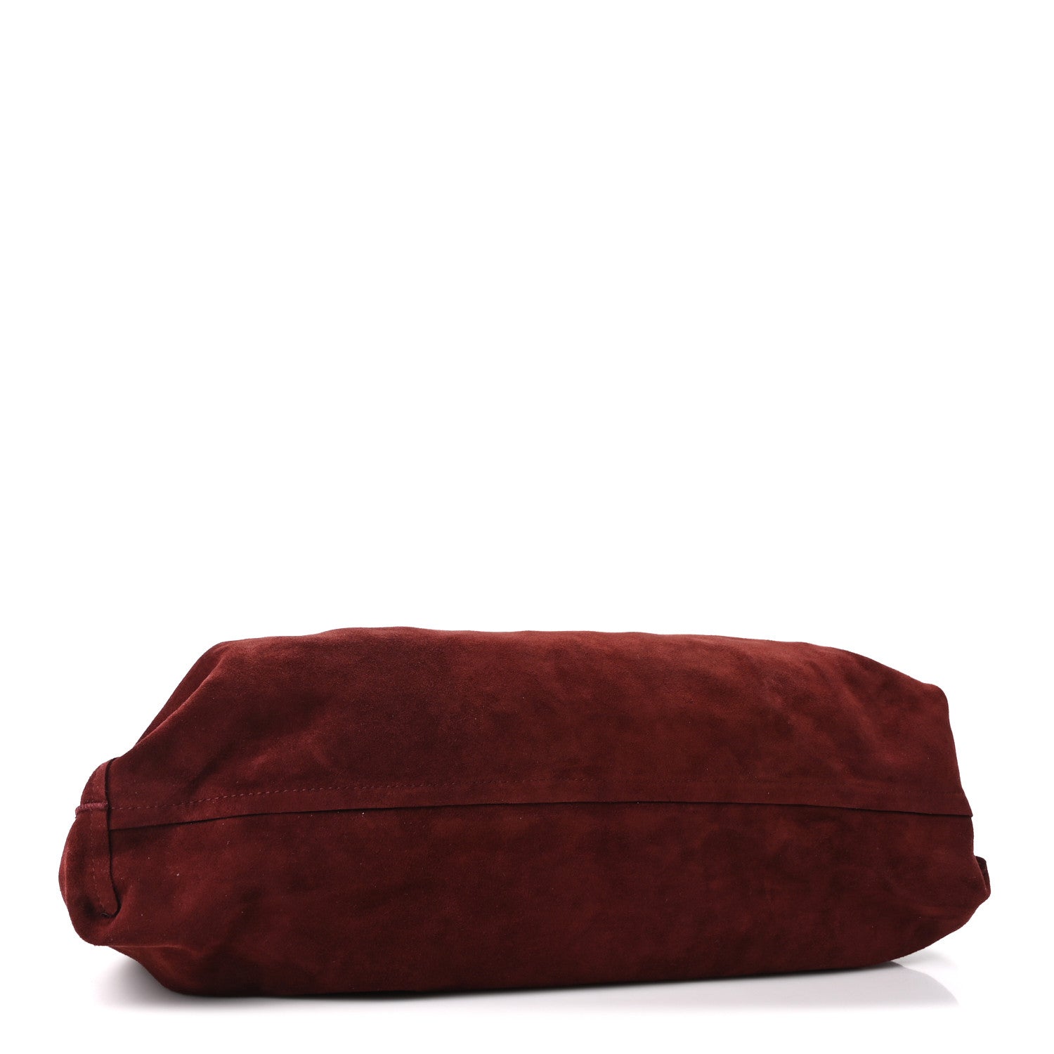 The Row Suede Bindle Bag Burgundy 3 of 8