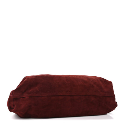 The Row Suede Bindle Bag Burgundy 3 of 8