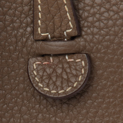 Hermes Taurillon Clemence Amazone Evelyne TPM Etoupe Bleu Indigo 10 of 10