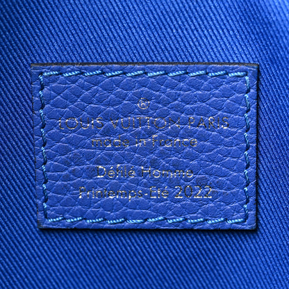 Louis Vuitton Taurillon Illusion Keepall Tote Bleu Vert 6 of 11