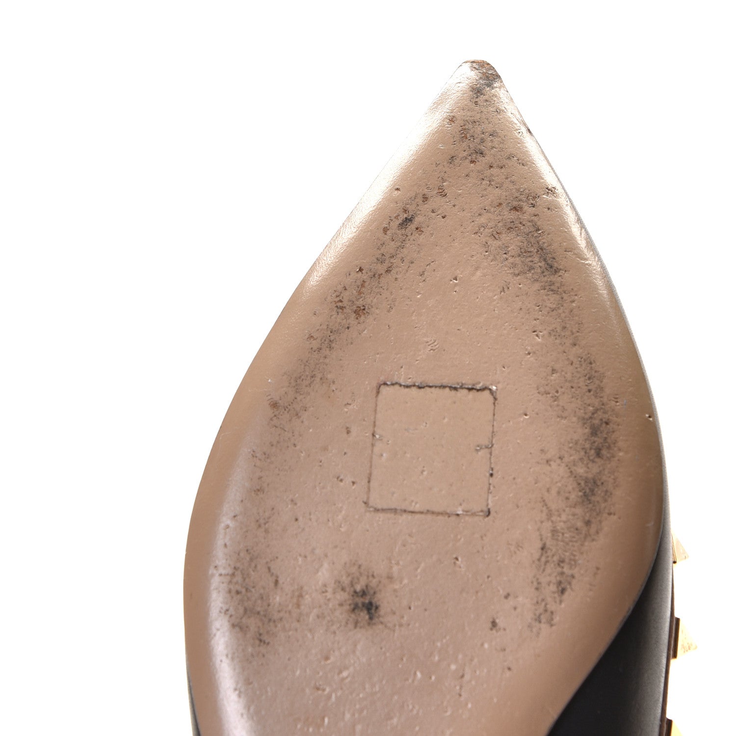 Valentino Garavani Vitello Rockstud Ballerina Flats 36 Black Poudre 9 of 12