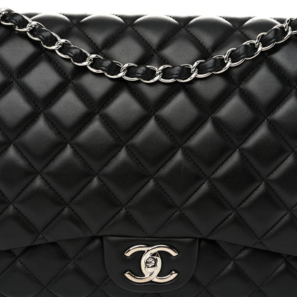 Chanel Lambskin Quilted Maxi Double Flap Black 8 of 11