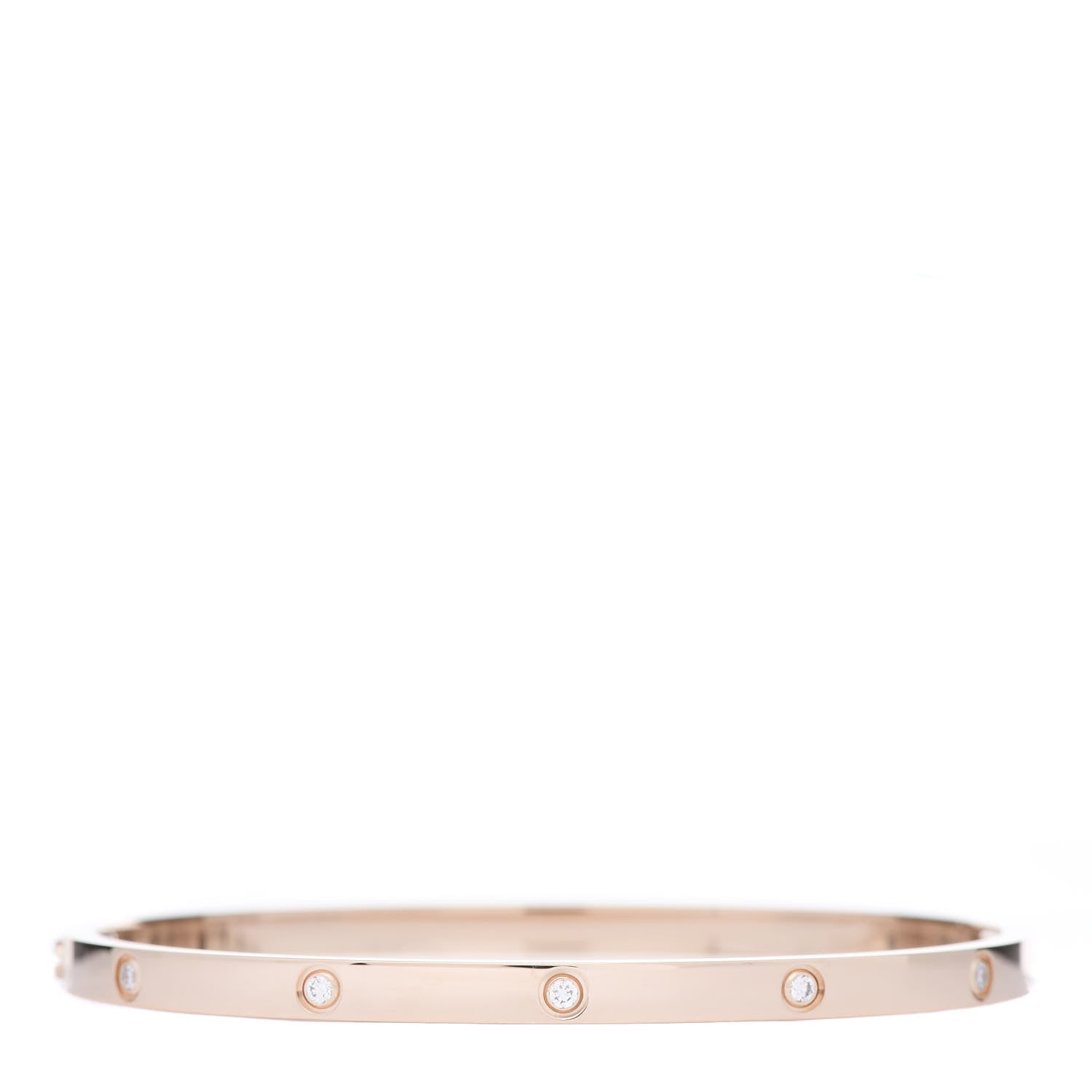 Cartier 18K Pink Gold 10 Diamond Small LOVE Bracelet 17 3 of 6