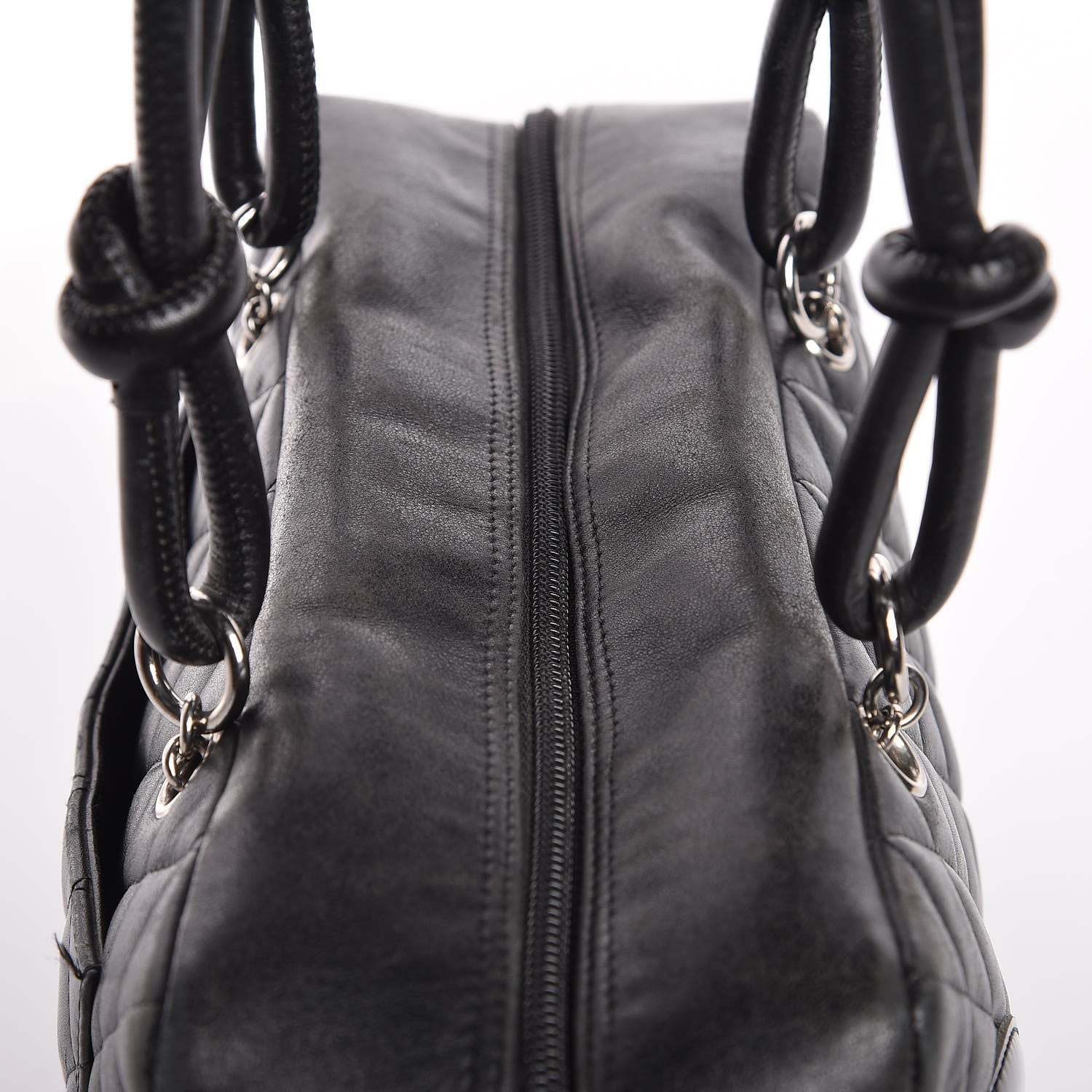 Chanel Calfskin Quilted Large Cambon Bowler Black 20 of 20