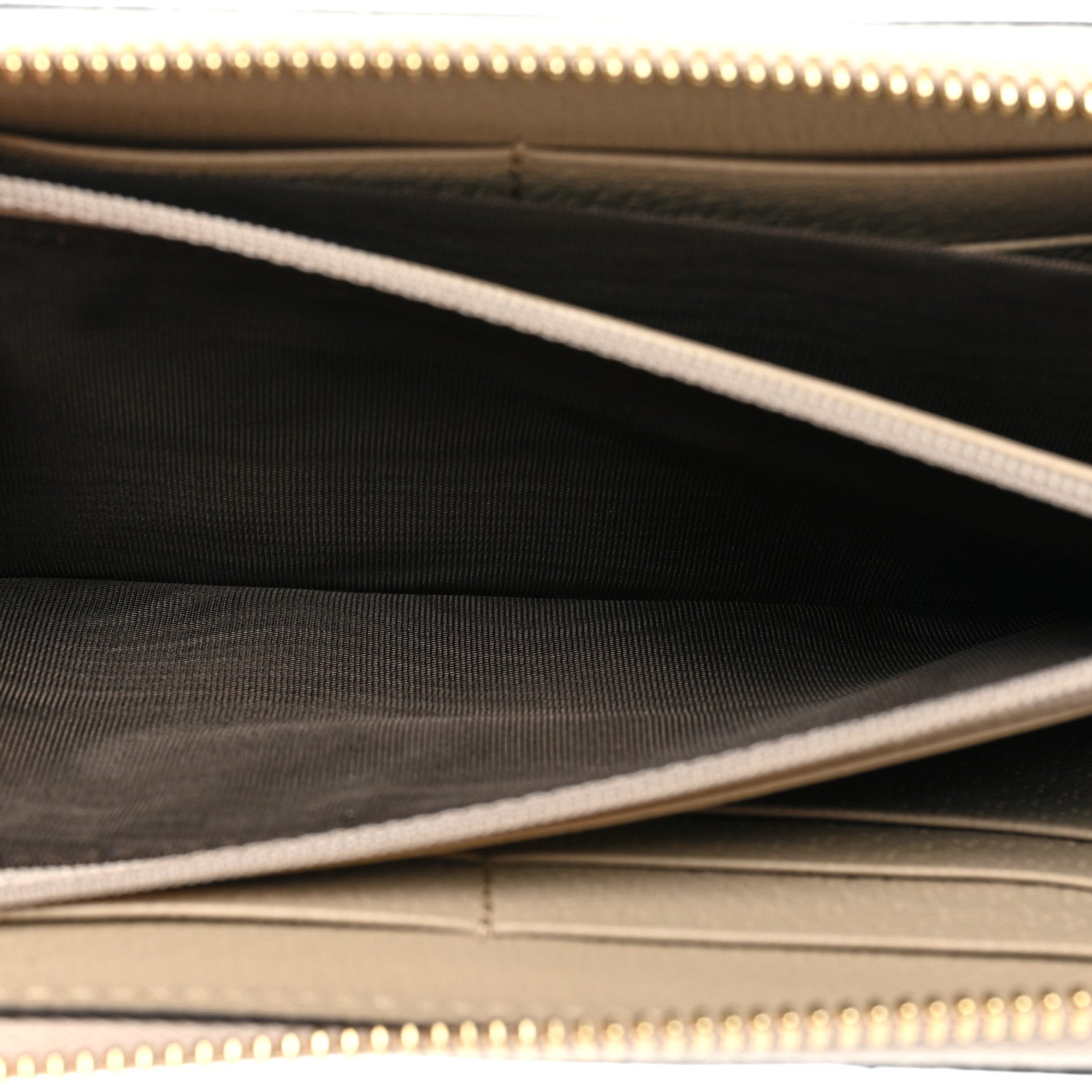 Gucci GG Supreme Monogram Textured Dollar Calfskin Web Ophidia Zip Around Wallet Beige Mystic White Oatmeal 6 of 11
