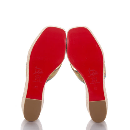 Christian Louboutin Cork Printed Slide Platform 40 5 of 7