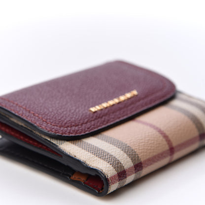Burberry House Check Luna French Wallet Burgundy 5 of 10