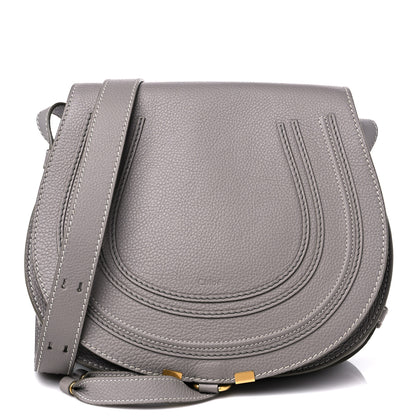 Chloe Calfskin Medium Marcie Round Crossbody Bag Cashmere Grey 1 of 8