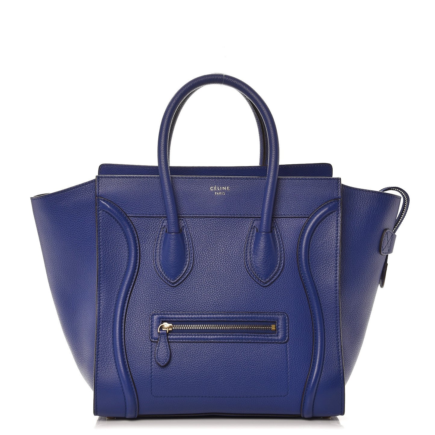Drummed Calfskin Mini Luggage Indigo