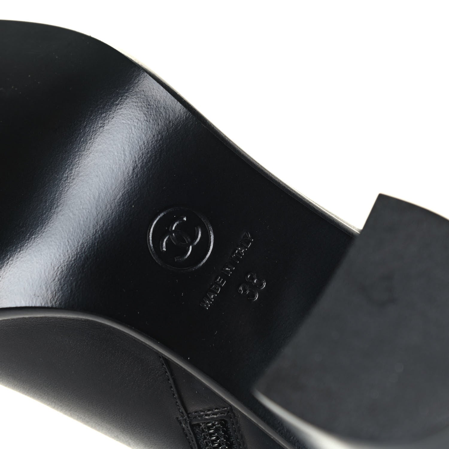 Chanel Calfskin CC Short Boots 38 Black 6 of 8