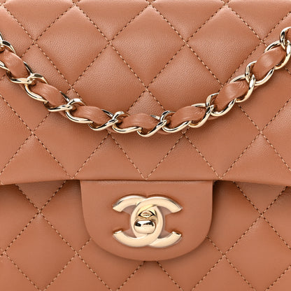 Chanel Lambskin Quilted Small Double Flap Brown 8 of 11