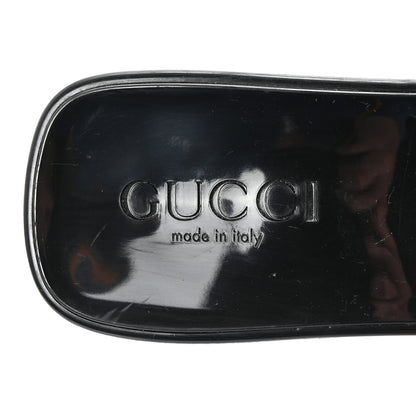 Gucci Rubber Gucci Logo Womens Platform 20/60mm Slide Sandals 36 Black 8 of 9