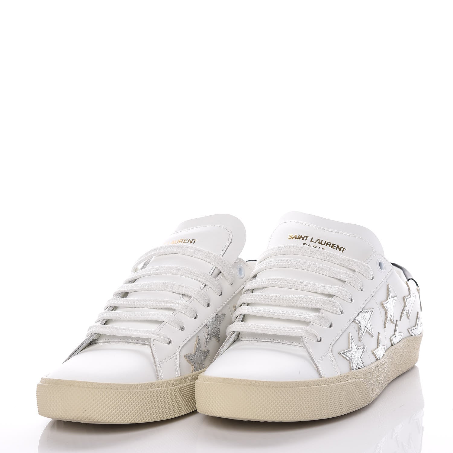 Saint Laurent Nappa Star Court Sneakers 37 Off White 3 of 11