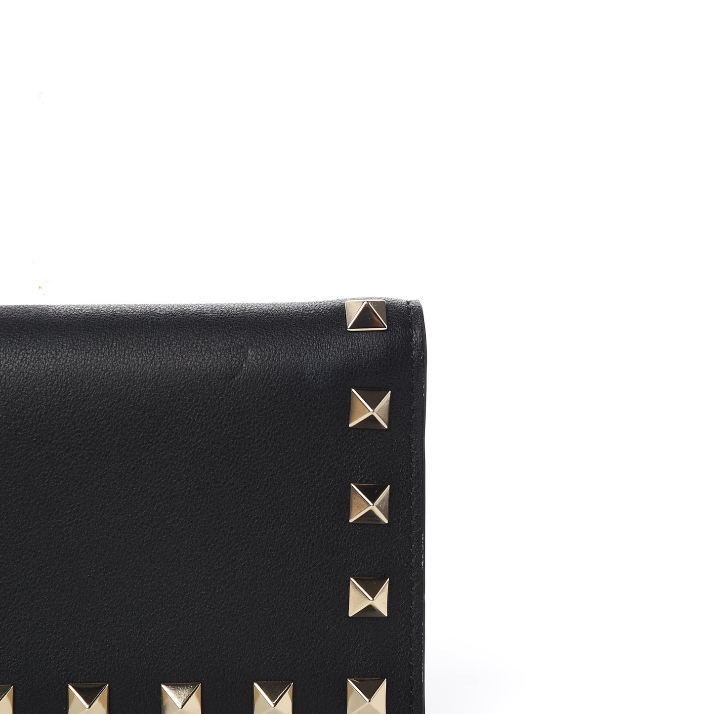 Vitello Rockstud Flap Wallet Black