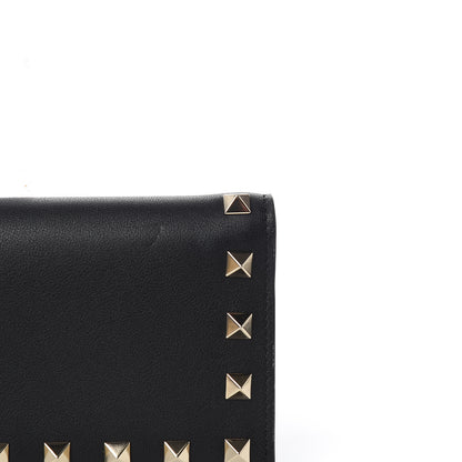 Valentino Garavani Vitello Rockstud Flap Wallet Black 5 of 10