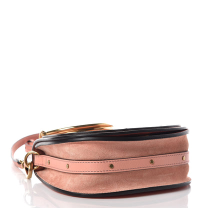 Chloe Calfskin Suede Small Nile Bracelet Bag Washed Pink 4 of 9