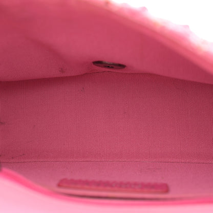 Chanel Lambskin Crochet Embroidered Mini Flap Pink 5 of 14