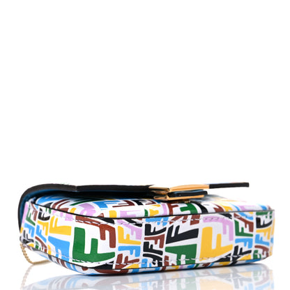 Fendi X SARAH COLEMAN Vitello Liberty Ceylon Micro FF Fish Eye Embossed Nano Baguette Charm Multicolor Cyber Blue 4 of 13