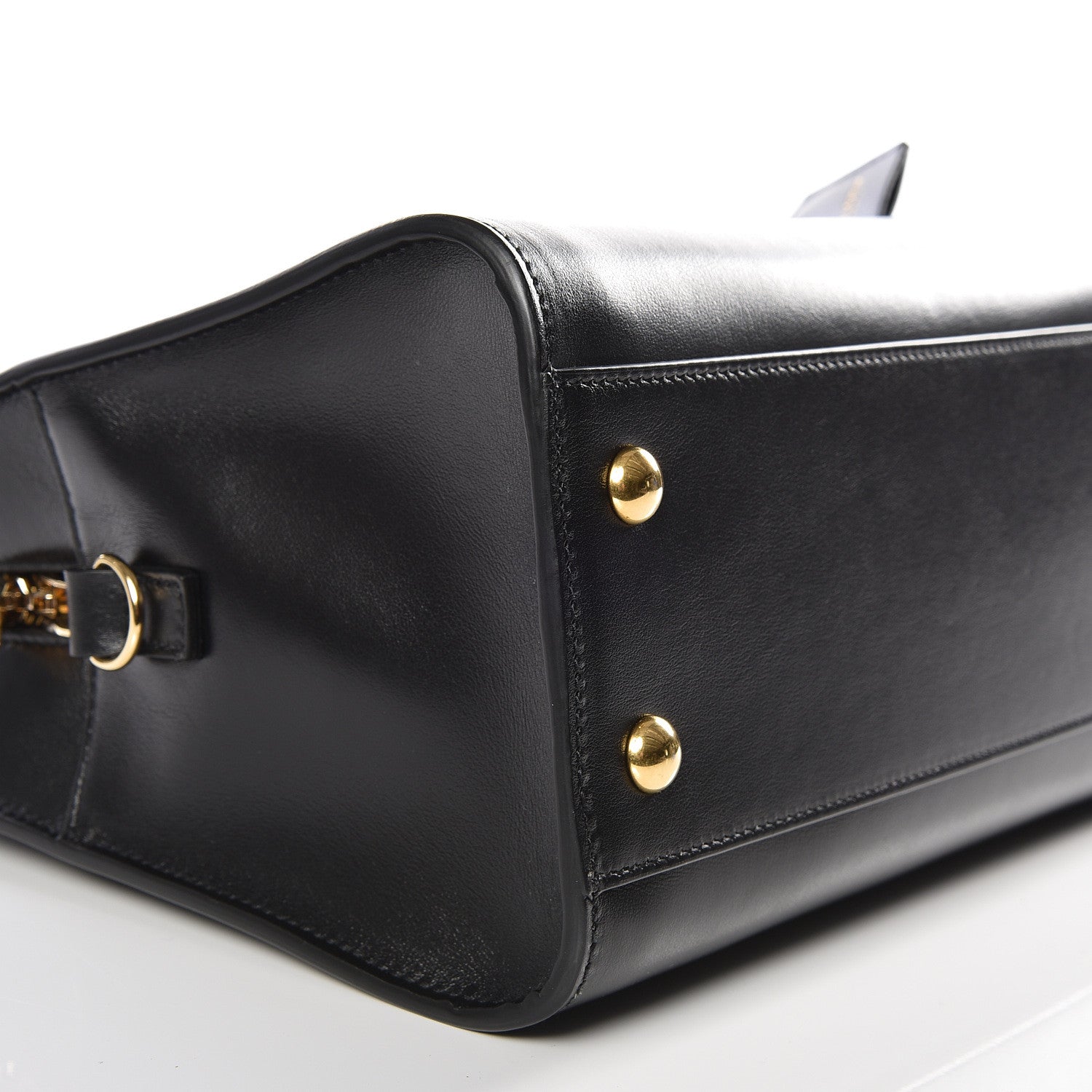 Saint Laurent Calfskin Monogram Baby Cabas Black 5 of 10
