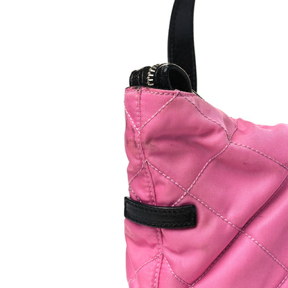 Prada Tessuto Nylon Quilted Shoulder Bag Begonia 11 of 11
